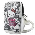 Borsa a tracolla per smartphone Hello Kitty Graffiti Kitty Head - Bianco