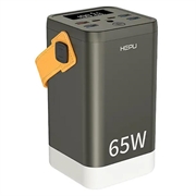 Hepu XXL HP211 60000mAh Power Bank con 2xUSB-C PD, 4xUSB-A - 65W - Nero
