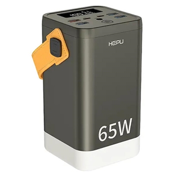 Hepu XXL HP211 60000mAh Power Bank con 2xUSB-C PD, 4xUSB-A - 65W - Nero