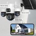 Telecamera di sicurezza solare Hi2-Solar 4G a 4 obiettivi - Bianca