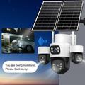Telecamera di sicurezza solare Hi2-Solar 4G a 4 obiettivi - Bianca