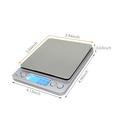 Bilancia da cucina digitale ad alta precisione - 3000g/0.1g - Argento