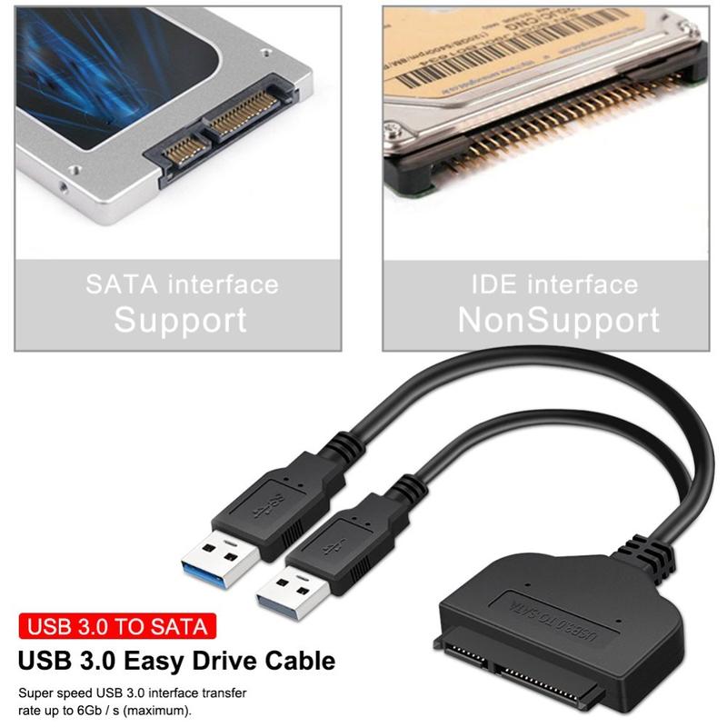 Cavo convertore adattatore USB 3.0 a SATA 3 Cavo convertore disco rigido USB 3.0 per Samsung Seagate WD 2.5 3.5 HDD SSD Adattatore  7