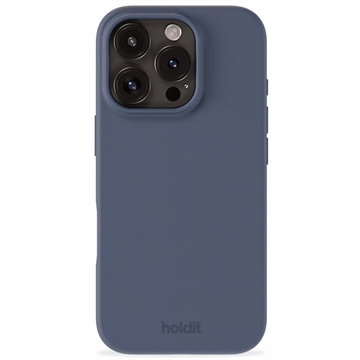 Custodia in silicone per iPhone 16 Pro Max Holdit - Blu Pacifico