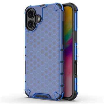 Custodia Ibrida Honeycomb Armored per iPhone 16 - Blu