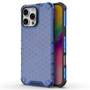 Custodia Ibrida Honeycomb Armored per iPhone 16 Pro Max - Blu