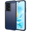 Custodia in TPU Spazzolato per Honor 200 Lite - Fibra di Carbonio - Blu