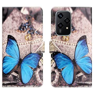 Custodia a Portafoglio Serie Style per Honor 200 Lite - Sininen Perhoset