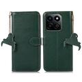 Custodia a Portafoglio in Pelle con RFID per Honor 200 Smart/X7c - Verde