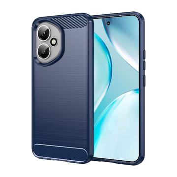 Custodia in TPU spazzolato per Honor 400 - Fibra di Carbonio - Blu