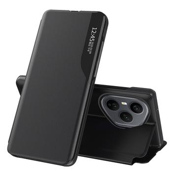 Custodia Flip Smart Clear View per Honor 400 Pro - Nera