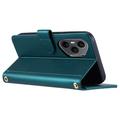 Custodia a portafoglio trapuntata lusso per Honor 400 Pro - Verde