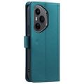 Custodia a portafoglio trapuntata lusso per Honor 400 Pro - Verde