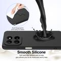 Custodia in silicone liquido per Honor 400 Smart 5G/4G/X7d 4G/5G - compatibile con MagSafe - Nera