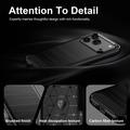 Custodia in TPU spazzolato per Honor 600/600 Pro - Fibra di Carbonio - Nera