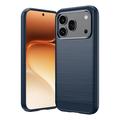 Custodia in TPU spazzolato per Honor 600/600 Pro - Fibra di Carbonio - Blu