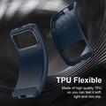 Custodia in TPU spazzolato per Honor 600/600 Pro - Fibra di Carbonio - Blu