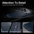 Custodia in TPU spazzolato per Honor 600/600 Pro - Fibra di Carbonio - Blu