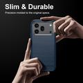 Custodia in TPU spazzolato per Honor 600/600 Pro - Fibra di Carbonio - Blu