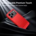 Custodia in TPU spazzolato per Honor 600/600 Pro - Fibra di Carbonio
