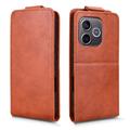 Honor 600 Lite Custodia verticale con supporto - Marrone