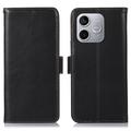 Custodia in pelle a portafoglio Honor 600 Lite con RFID - Nera