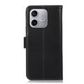 Custodia in pelle a portafoglio Honor 600 Lite con RFID - Nera