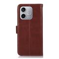 Honor 600 Lite Custodia in pelle a portafoglio con RFID - Marrone