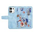 Honor 600 Smart Custodia a portafoglio floreale con slot per carte - Baby Blu