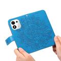 Custodia a portafoglio Mandala per Honor 600 Smart con cinturino da polso - Blu