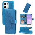 Custodia a portafoglio Mandala per Honor 600 Smart con cinturino da polso - Blu