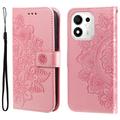 Custodia a portafoglio Mandala per Honor 600 Smart con cinturino da polso - Rosa