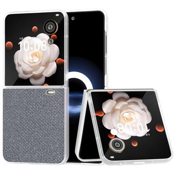 Custodia ibrida con texture strass per Honor Magic V Flip - Grigio