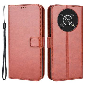 Custodia a portafoglio con chiusura magnetica per Honor Magic4 Lite/X30/X9 5G - Marrone