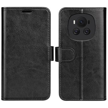 Custodia a portafoglio con chiusura magnetica per Honor Magic6 - Nera