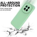 Custodia in silicone liquido con cinghia a mano per Honor Magic8 - Verde