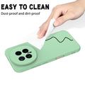 Custodia in silicone liquido con cinghia a mano per Honor Magic8 - Verde