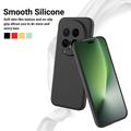 Custodia in silicone liquido con cinghia a mano per Honor Magic8 Pro - Nera