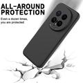 Custodia in silicone liquido con cinghia a mano per Honor Magic8 Pro - Nera