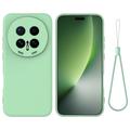 Custodia in silicone liquido con cinghia a mano per Honor Magic8 Pro - Verde