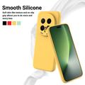 Custodia in silicone liquido con cinghia a mano per Honor Magic8 Pro - Gialla