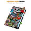 Custodia Smart Folio serie Tri-Fold per Honor Pad X7 - Graffiti