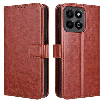 Custodia a portafoglio con chiusura magnetica per Honor Play 60 Plus/200 Smart - Marrone