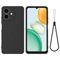 Custodia in silicone liquido con cinghia a mano per Honor Play10