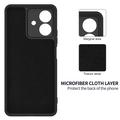 Custodia in silicone liquido con cinghia a mano per Honor Play10 - Nera