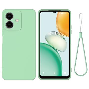 Custodia in silicone liquido con cinghia a mano per Honor Play10