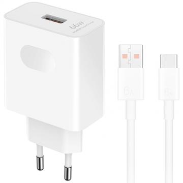 Adattatore di alimentazione Honor SuperCharge con cavo USB-C HN-110600E00 - 66W - Bianco