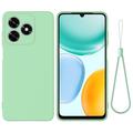 Custodia in silicone liquido con cinghia a mano per Honor X5c/X5c Plus/Play10A - Verde