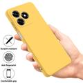 Custodia in silicone liquido con cinghia a mano per Honor X5c/X5c Plus/Play10A - Gialla