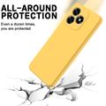 Custodia in silicone liquido con cinghia a mano per Honor X5c/X5c Plus/Play10A - Gialla